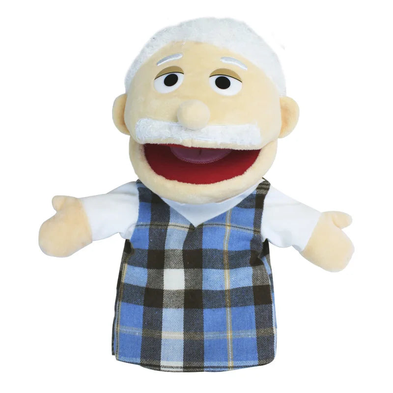 Family Soft Stuffed Toy Doll Dad Mum Brother Sister Cospaly Plush Doll Educational Baby Toys Kawaii Hand Finger Puppet