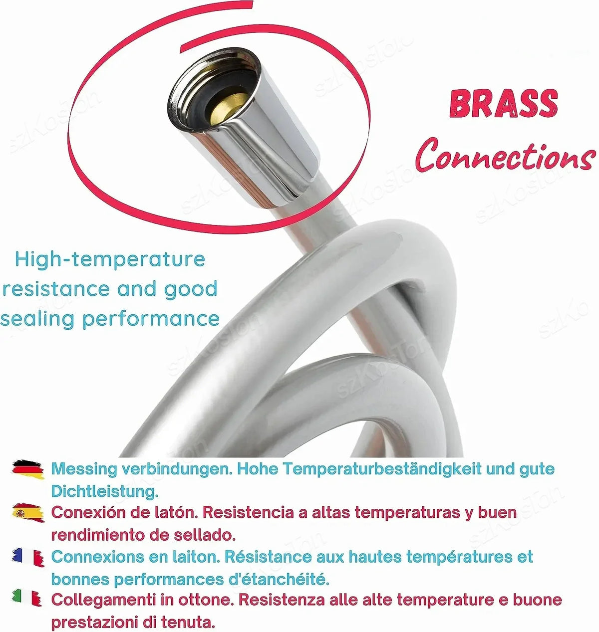 Flexible Anti Winding 1.2/1.5/2m High Pressure GI/2 Universal Interface PVC Handheld Shower Head Hose Faucet Extension Pipe