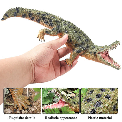 Oenux Wild Animals Action Figures Simulation Sarcosuchus Crocodiles Boar Croc Model PVC Collection Decorate Kids Educational Toy