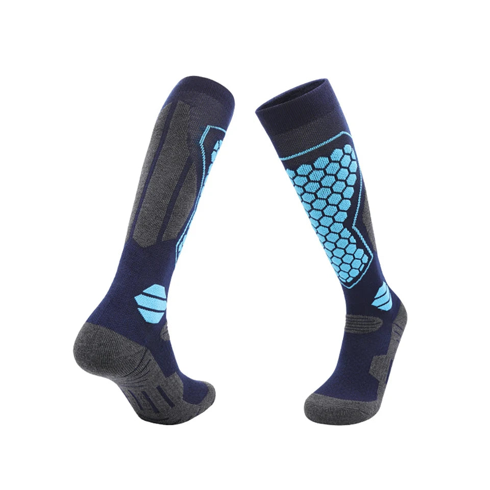 GTUBIKE Thermal Winter Cotton Men Women Ski Socks High Elastic Sports Socks Snowboarding Cycling Adult Skiing Thicker Leg Warm