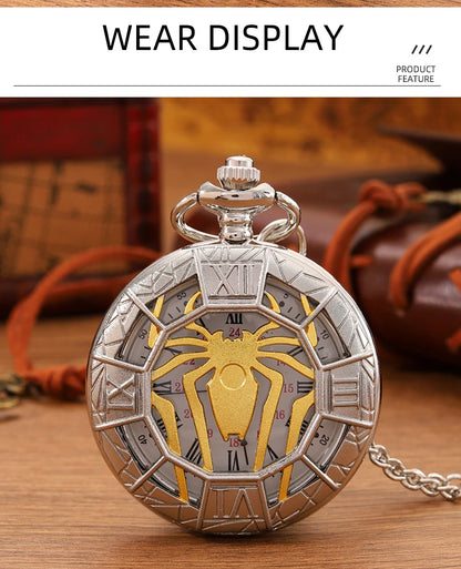 Fashion New Vintage Relief Carved And Hollowed Out Roman  Flip Style Pocket Watch On Chain Pendant Clock Chain Mens Women