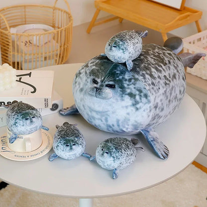 Simulation Giant  Sea Lion Plush Toys Soft Stuffed Animal Seal Pillow Real Life Appease Doll Cute Gift for Baby Kids
