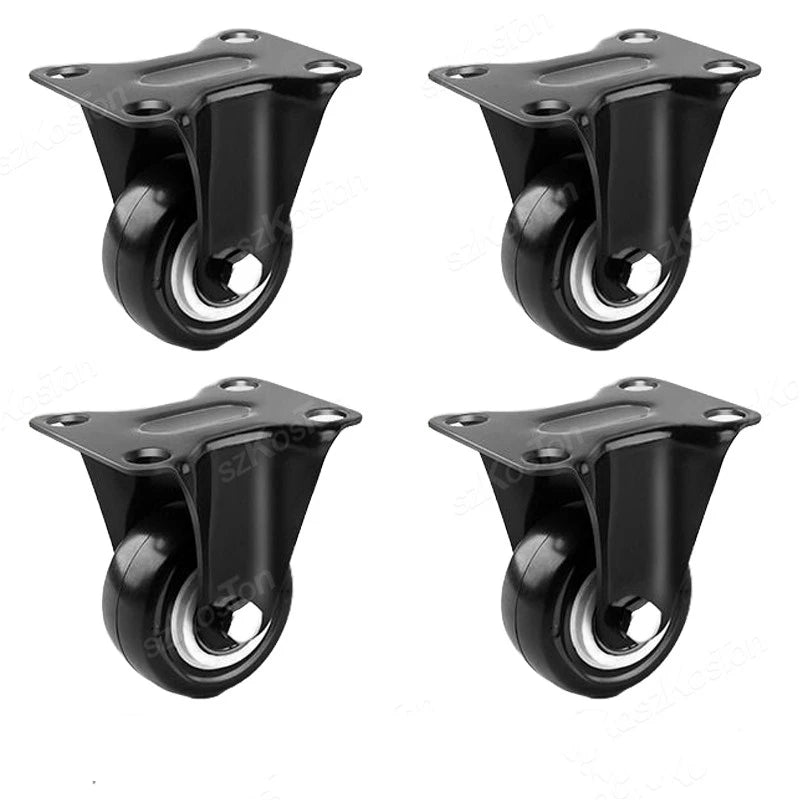 4pcs/lot Furniture Casters Wheels PP Fixed Swivel Caster Roller Wheel For Heavy Duty Platform Trolley Chair Household Accessory