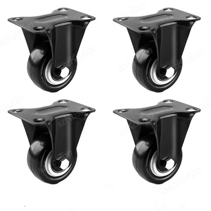 4pcs/lot Furniture Casters Wheels PP Fixed Swivel Caster Roller Wheel For Heavy Duty Platform Trolley Chair Household Accessory