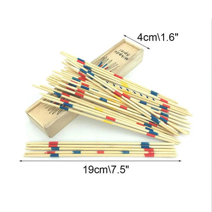 Traditional Mikado Spiel Pick Up Sticks With Box Multiplayer Game Baby Educational Wooden Board Game Stick Funny Desktop Toy