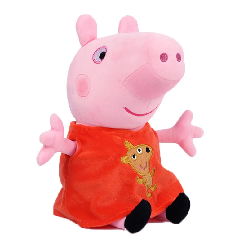 Genuine Peppa Pig Plush Pig Kids Toys 19CM Pet Dinosaur Teddy Bear Soft Stuffed Anime Figure Doll Children's Birthday Gifts