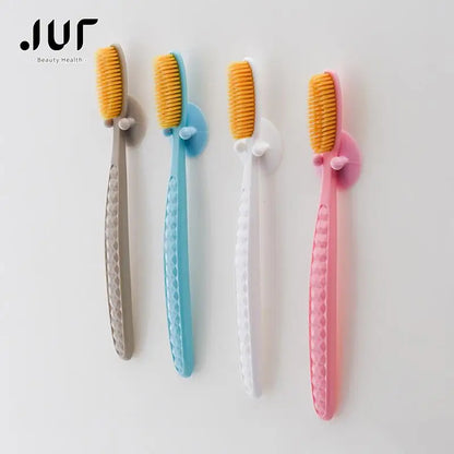 1/4PCs Large Head Toothbrush Korean Original Tooth Brush With Travel Case Adult Charcoal Biodegradable Oral Health Cleaning