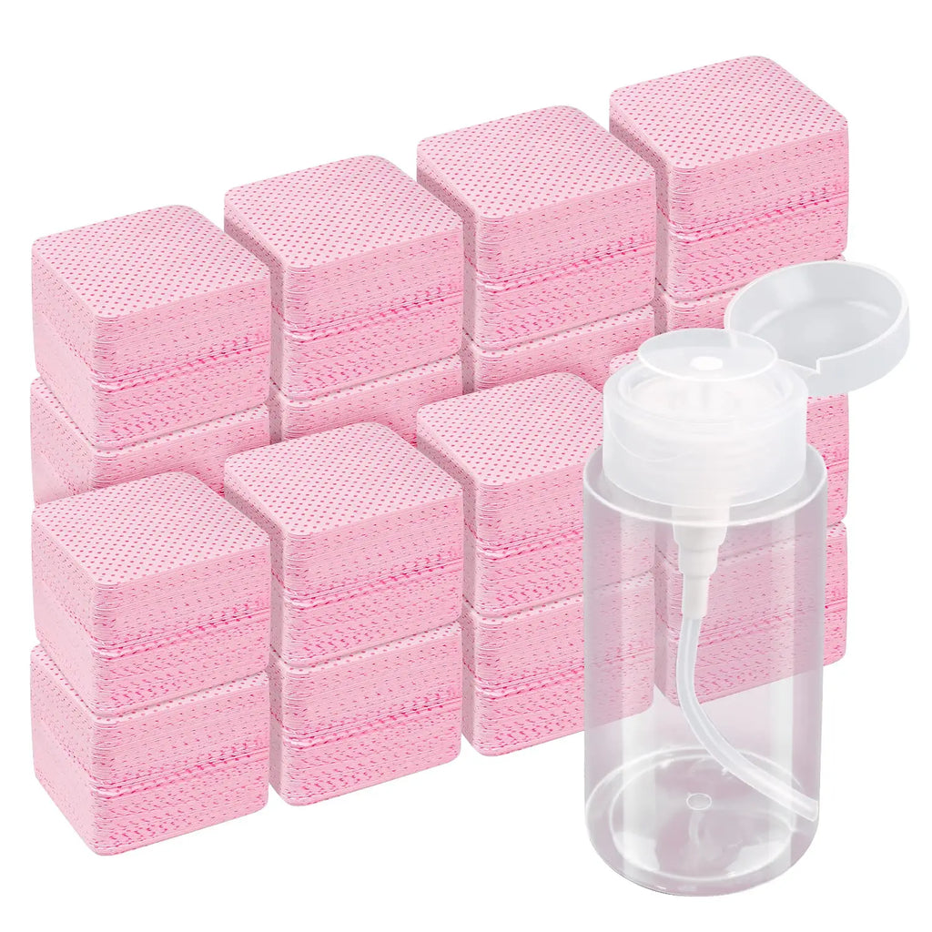 20/600Pcs Lint-Free Nail Wipes Gel Cleansing Tissues Aluminum-Free Nail Polish Remover Pads for NaiArt Beauty Cleaning Care Tool