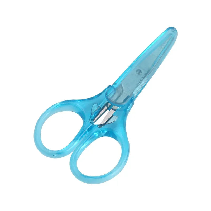 1pc Compact Precision Craft Scissors Sharp Stainless Steel Blades with Protective Cap, Tsa-Approved for Travel Stationery