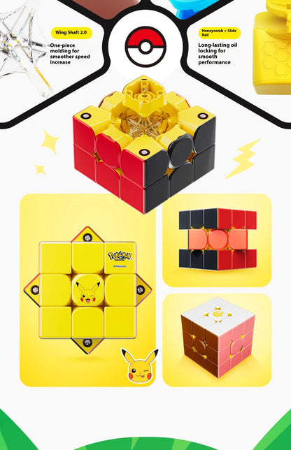 Gan Pok é Mon Joint Third Order Magnetic Competition Special Children'S Puzzle Toy Gift Pikachu Johnny Turtle Birthday Gifts