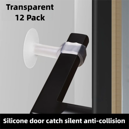 12 pcs Suitable For Door Handles Silicone Door Stop No Need To Punch Holes Anti-collision Doorstop Anti-collision Artifact Easy