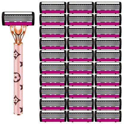6-layer Blade Women Manually Change The Head To Shave Shaving Knife Shaver Armpit Retreat Private Part Hair Removal Artifact