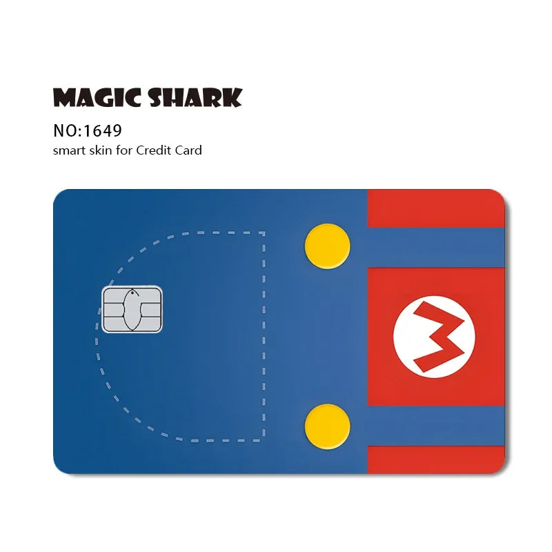 2025 New Magic Shark Anime Money Charge 404 Error ID Game Machine Film Skin Sticker for Debit Bank Credit Card