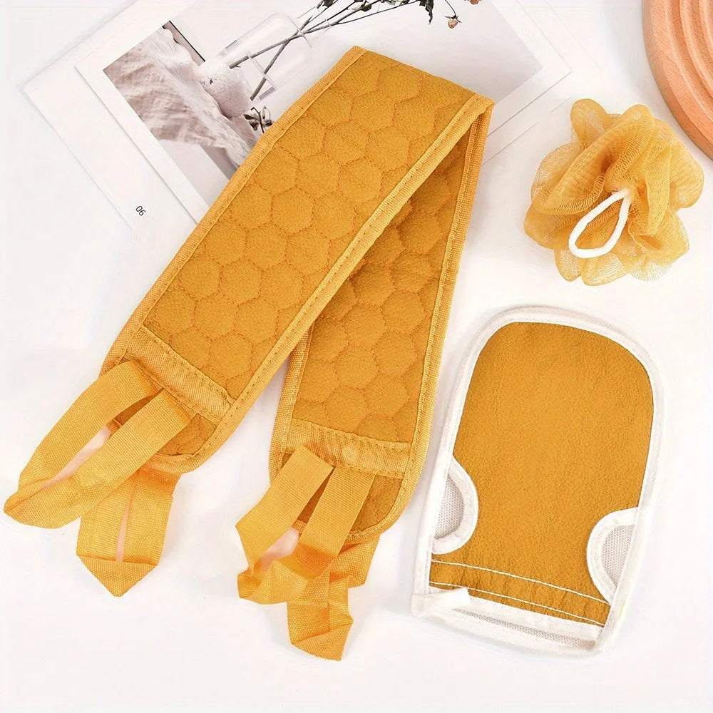 Shower Exfoliating Back Scrubber Bath Belt Towel Ball Glove Deep Mud Clean Korean Body Washcloth Japanese Rear Scrub Pull Strap