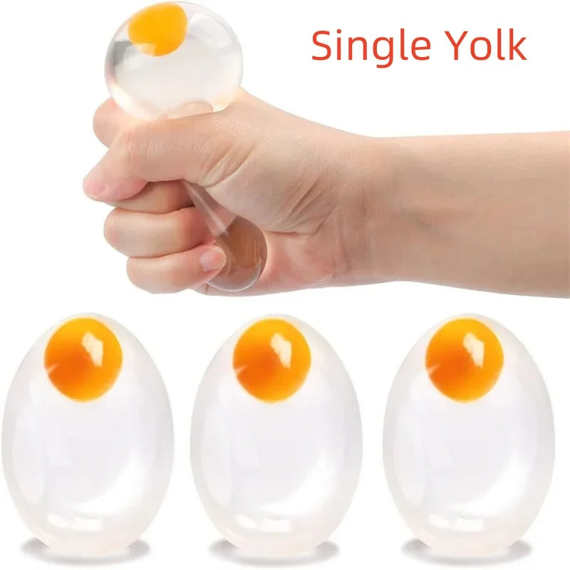 Yolk Balls for Kids Splat Ball Squishy Clear Egg Yolk Fun Squeeze Toy Anxiety Reducer for Kids Adults Birthday Party Favors