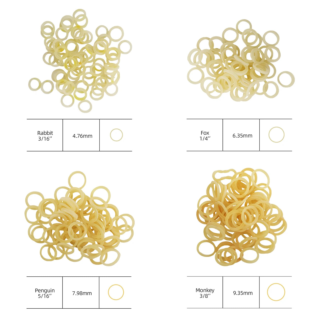 TJdent 5000Pcs/Box Dental Orthodontic Elastics Rubber Bands Zoo Pack Latex Braces Ligation Ring 3.5OZ Dentistry Material