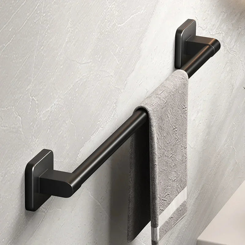 Bathroom Towel Rack Towel Holder Self-adhesive Bathroom Towel Rack Hooks  Bathroom Shelf Without Drilling Towelrack Bathroom