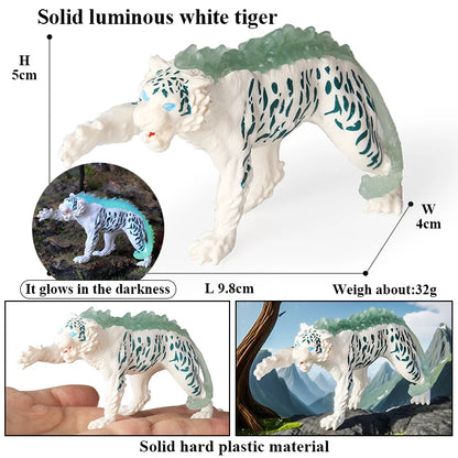 Oenux White Tiger Griffin Cerberus Lion Panther Tree Monster Fire Dragon Dinosaurs Model Action Figures Collection Kid Toy