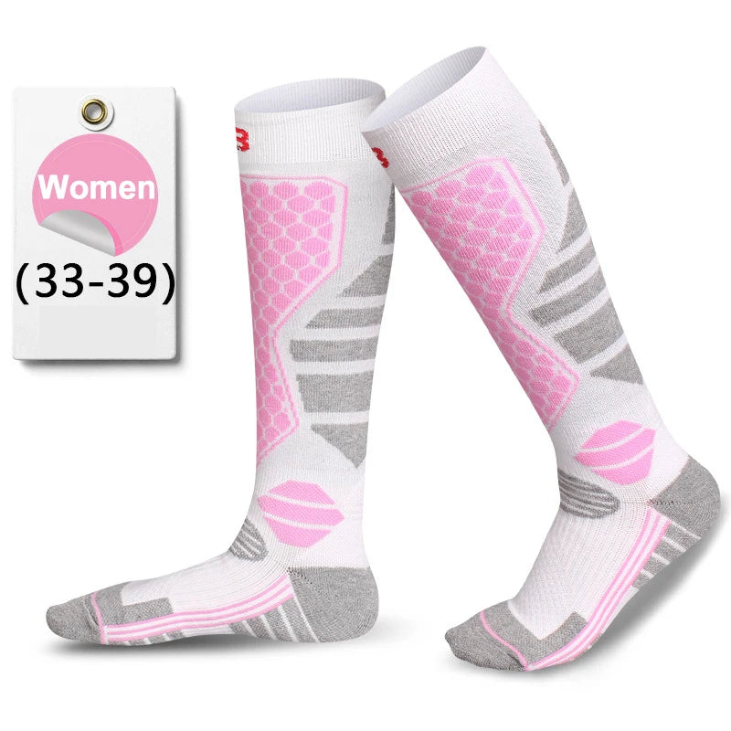 GTUBIKE 1 Pair Winter Warm Ski Stockings Thickening Hiking Socks for Women Men Anti-Cold Skiing Outdoor Sport Stockings Snow