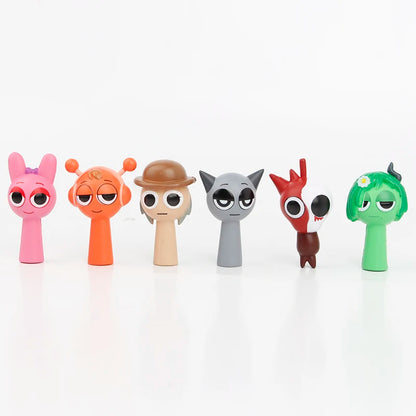 24pcs/Set Mini Sprunki Action Figure Toy Cartoon Movie Sprunki Wenda Model Doll Figurines Kids Gift