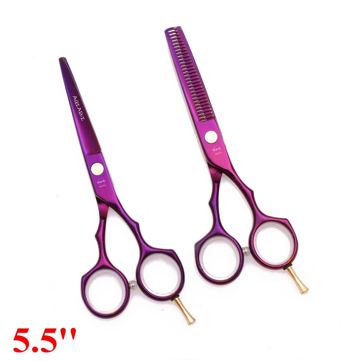 5.5'' Professional Hairdressing Hair Scissors 440C Cutting Shears Thinning Razor Comb Set Salon Barber Home Dropshipping A1104