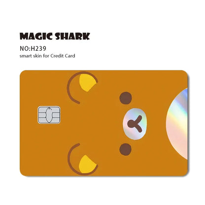 2025 New Cute Holographic Mouse Cat No Fade Laser Reflective Front Skin Cover Skin Sticker for Credit Card Debit Bank Card