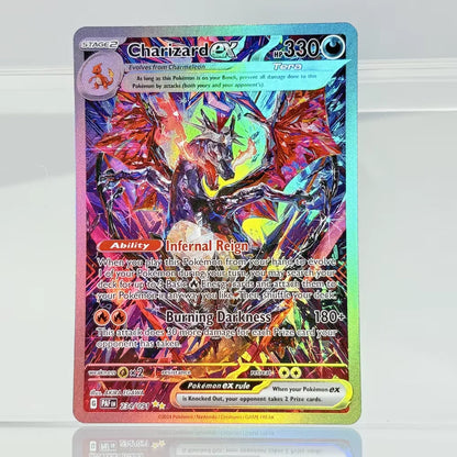 Holographic Game Trading Collection PTCG Proxy Cards Charizard Pikachu Mew EX Singl PKM Foil Cards PROXY Card