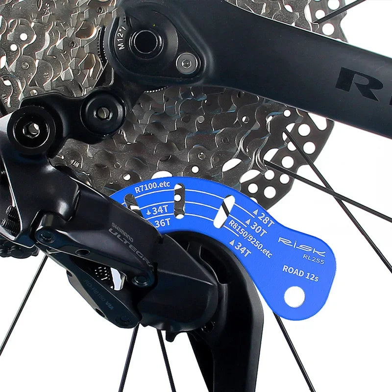 RISK 12T Electric Rear Derailleur Adjuster Adjustment Gauge Guide Tool Chain Gap Tool for Road Bike R7100 R7150 RX820 R8150