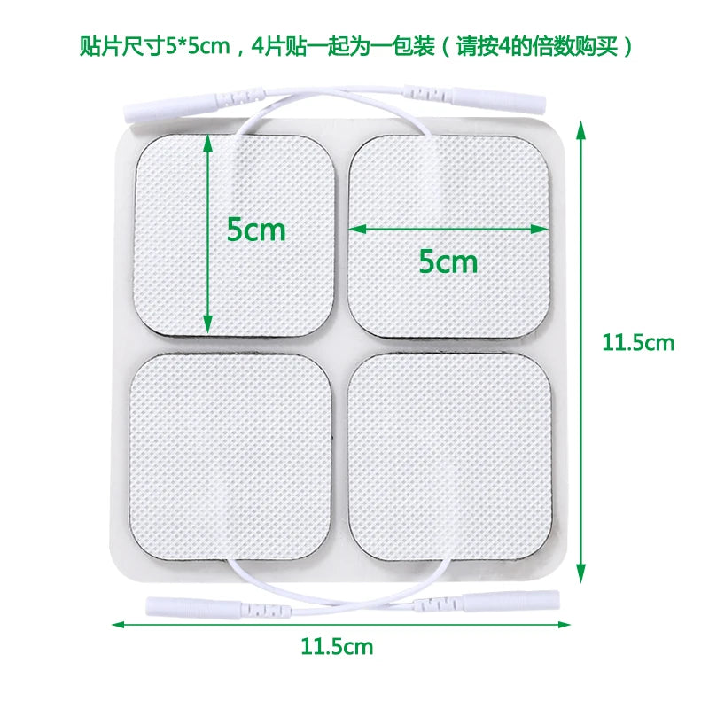 5*5cm Self Adhesive Electrode Pads for TENS Muscle Stimulator with 2mm Plug Digital Electric Patch