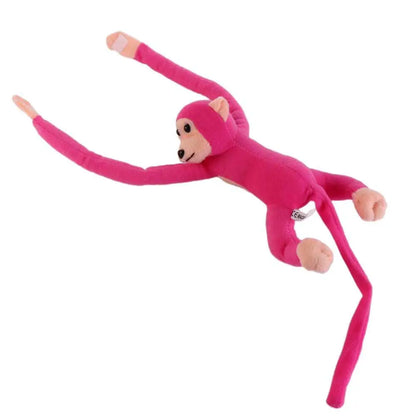 60CM Long Arm Monkey Plush Toy Anti-collision Banana Monkey Curtain Strap Monkey Doll Stuffed Toy Birthday Wedding Party Decor