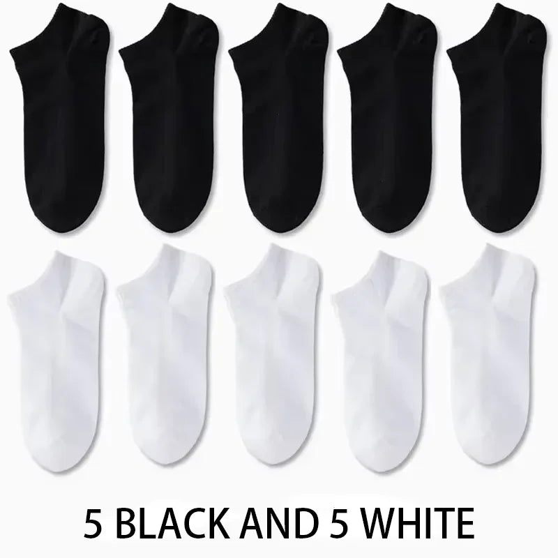 5/10 /20/30 Pairs Unisex Casual Plain Color Boat Socks Thin Breathable Comfy Anti Odor Sweat-absorbing Ankle Socks For Men Women