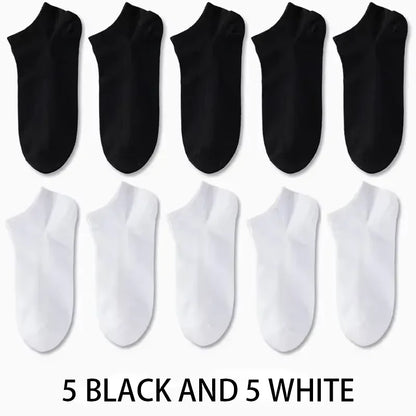 5/10 /20/30 Pairs Unisex Casual Plain Color Boat Socks Thin Breathable Comfy Anti Odor Sweat-absorbing Ankle Socks For Men Women