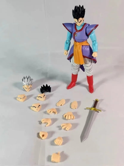 In Stock Dragon Ball Anime Figures Kaioshin Son Gohan Action Figure Supreme Kai God Of Creation Shf Pvc Model Desktop Decoration