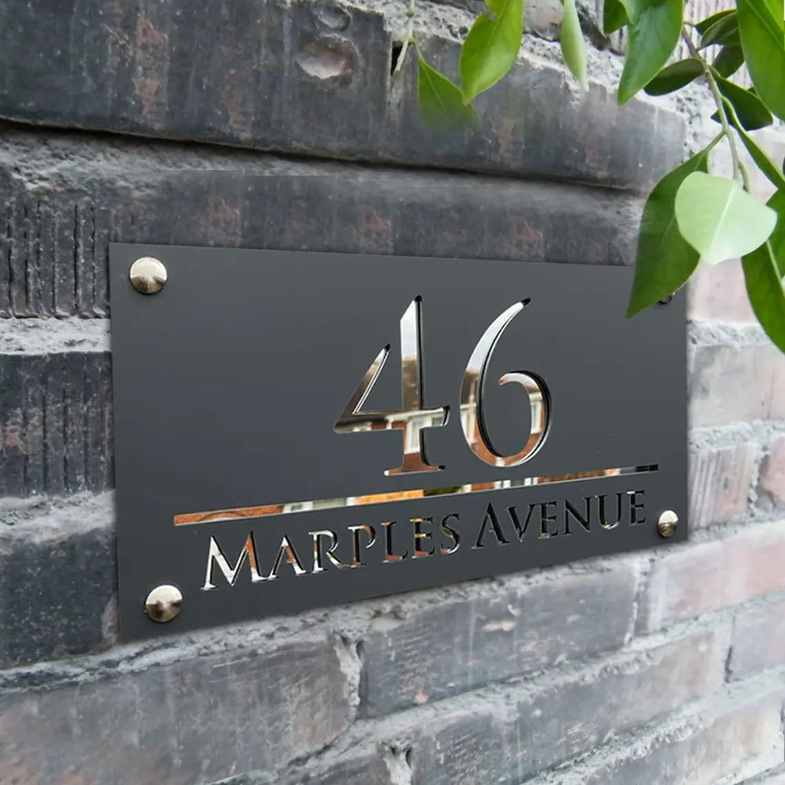 Customized Sign Outdoor House Number Plate Personalized Family Address Name Hotel Sign 3D Acrylic Laser Cut Wall Plaque