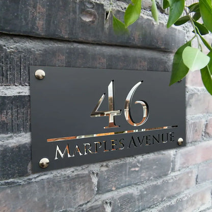 Customized Sign Outdoor House Number Plate Personalized Family Address Name Hotel Sign 3D Acrylic Laser Cut Wall Plaque