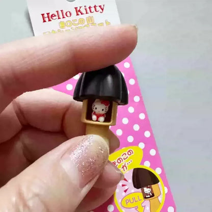 Hello Kitty Mushroom Pendant Cute Creative Keychain Cartoon Retro Bag Pendant Christmas Gift