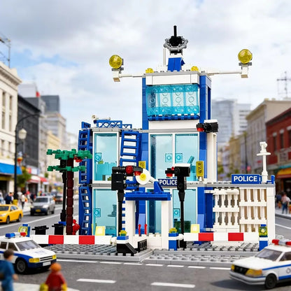Difficulty Police Department Car Assembly Blocks Set Children's Educational  Toy with Small Particles for Creative Learn