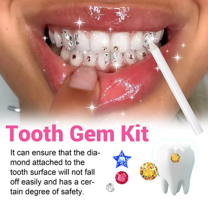 Tooth Gem Glue Dental Adhesive for Tooth Gems Diamond Kit Glue Teeth Crystal Jewelry Sturdy Tooth Jewelry Orthodontic Gel 7/10ml