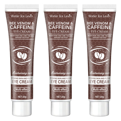 Natural Caffeine Powerful Moisturizing Firming Eye Cream 20g for Puffy and Dark Circles Post-Lifting Area after Using, Reduce Wrinkles and Aging, Light Beige Relaxation