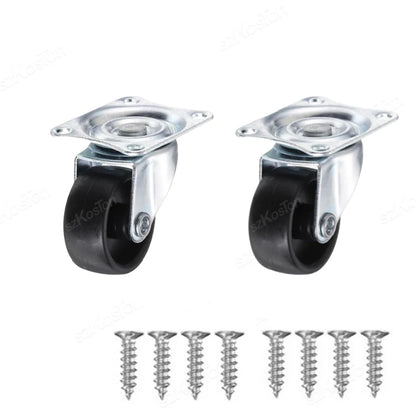 8/4/2Pcs 1/1.25/1.5/2inch PVC Furniture Caster Wear Resistant Mute Universal Heavy Trolley Wheels 360 Degrees Swivel Castor