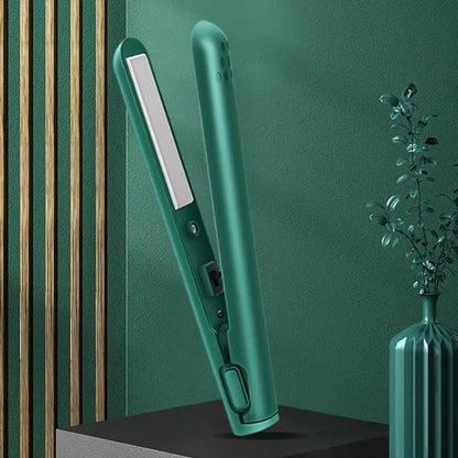2-in-1 Mini Hair Straightener & Curler, Dual Purpose Curling Iron, Portable Curling Wand and Flat Iron Travel for All Hair Types