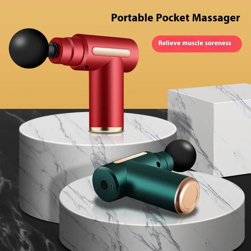 New Upgraded Portable Massage Gun Deep Tissue Muscle Relief Rechargeable Battery, Ideal For Back & Neck,Gift For Everyon