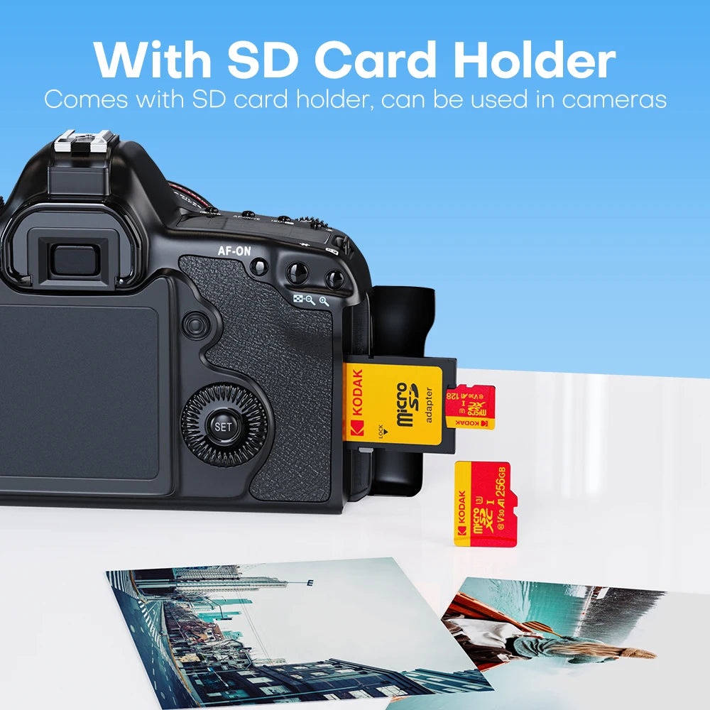 KODAK Micro SD Card U3 V30 128GB 256GB 64GB 4K High Speed TF Card for Phone Camera Drone