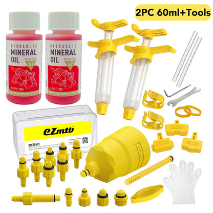 Bicycle Brake Mineral Oil 60ML Bike Hydraulic Disc Brake Oil Bleed Kit For SHIMANO TEKTRO SRAM NUTT Series Brake Repair Tools