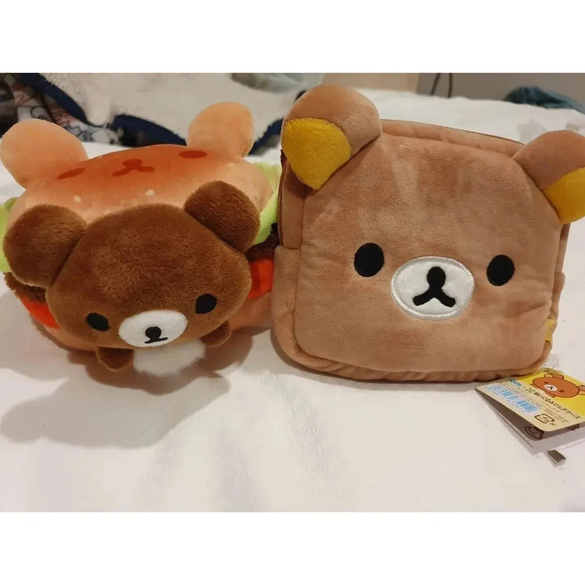 Rilakkuma Cute Makeup Organizer Storage Bag Cartoon Bear Plush Kawaii Cosmetic Cosmetic Bags Vanity Beauty Case Cute Pencil Case