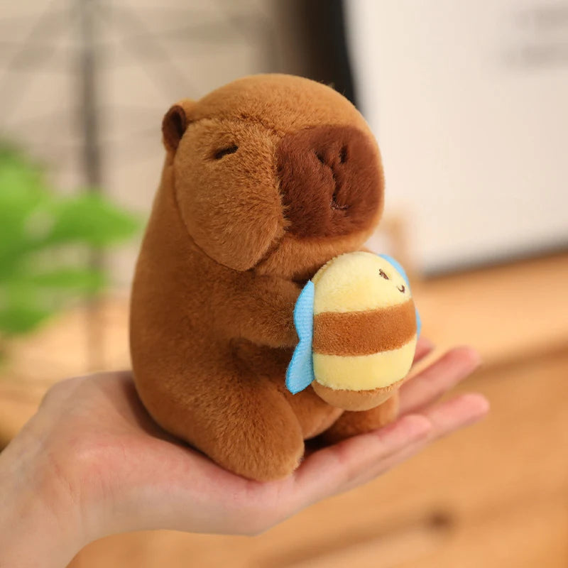 Capybara Plush Toy Pendant Keychain Capibara Cosplay Pokemon Pikachu Disney Stitch Sanrio Kuromi Plushies Stuffed Bag Decor Gift