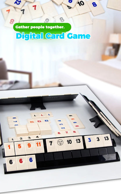 M/L/XL Digital Game Set, Travel Rummy, Mahjong, Rummybrix, Number Game Cards - Adult Leisure Party Board Game Travel Game
