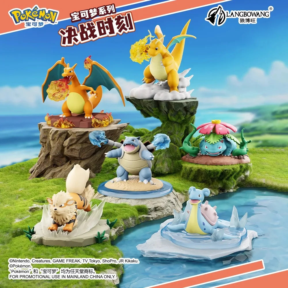 Genuine Pokemon Anime Action Figures Call Of Duty GK PVC Charizard Blastoise Arcanine Lapras Venusaur Dragonite Christmas Gift
