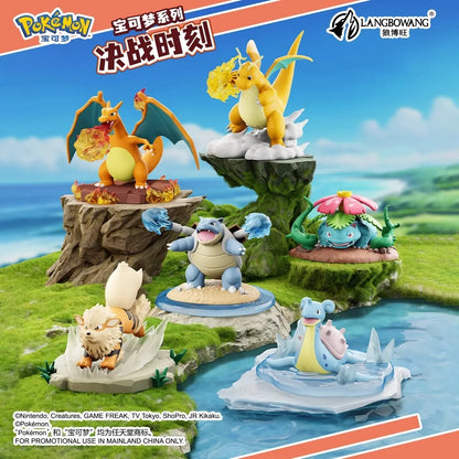 Genuine Pokemon Anime Action Figures Call Of Duty GK PVC Charizard Blastoise Arcanine Lapras Venusaur Dragonite Christmas Gift