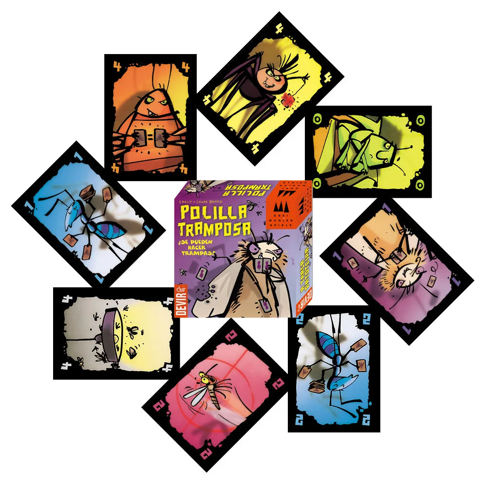 Polilla Tramposa Español Playing Card Game The Cheating Moth Spanish Board Game Juego Cartas Family Games For Party
